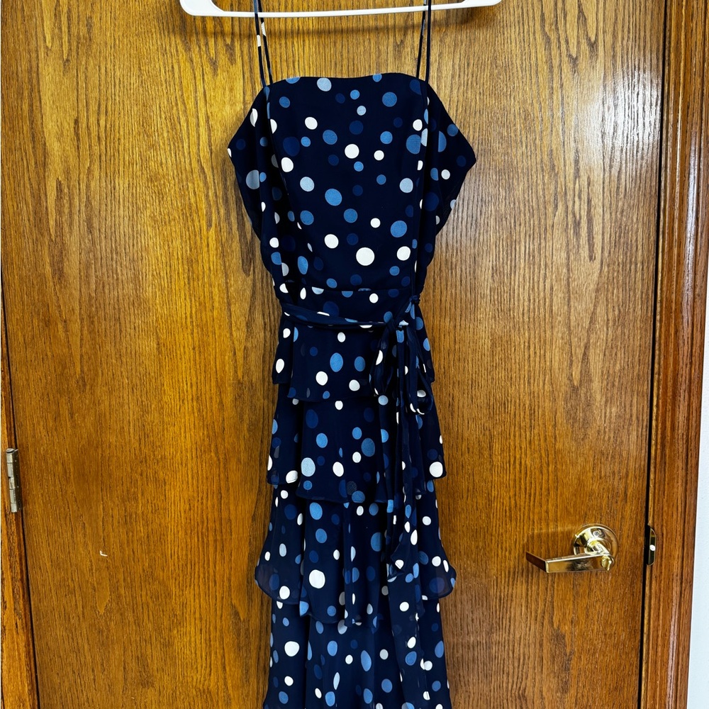 SL Fashions Blue and White Sundress